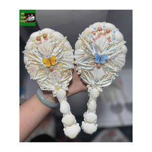 Espejo de Mano Hecho a Mano con Conchas Marinas, Espejo de Mano con Diseño de Conchas, Espejo Náutico para Maquillaje, Regalo - Product Image 2