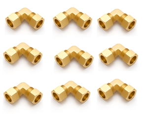 Raccord coudé à compression 90 degrés, diamètre extérieur 1/2 pouce, raccord à compression en laiton - Product Image 5