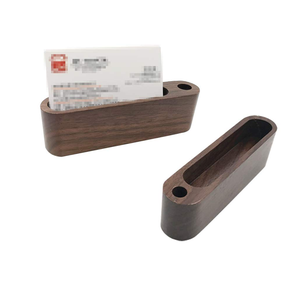 Wood Business Card Holder New <b>Creative</b> Home Office Business Card Holder <b>Creative</b> <b>Gift</b> 100% Natural Business Card Holder Display - Product Image 1