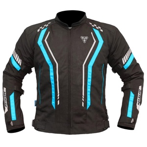 Chaqueta corta para montar en motocicleta para hombre, equipo de turismo textil impermeable con tiras reflectantes, protección de armadura para verano e invierno - Product Image 2