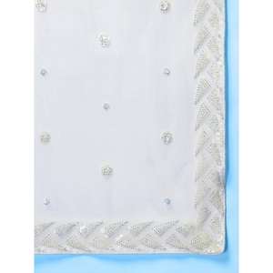 Exquisite <b>White</b> Sequins Net Sangeet Wear <b>Lehenga</b> Choli With Dupatta - Product Image 1