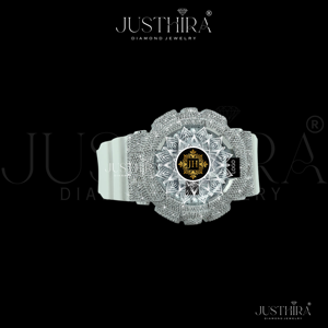 Montre G-Sh0ck de luxe sertie de diamants, bracelet noir avec finition argentée de qualité supérieure, résistante à l'eau, cadeau de mariage ou de fiançailles, unisexe - Product Image 2