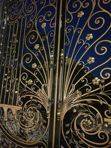 Poignée de porte en fer forgé artisanale de luxe pour portail principal – Poignée de tirage décorative moderne en fer forgé pour porte d'entrée - Product Image 4