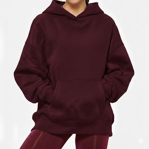 Sudaderas con capucha de forro polar estilo pullover para mujer, estilo oversize, hip hop, logotipo personalizado, servicio OEM disponible - Product Image 5