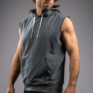 Top Trending Product Sleeveless Sports Hoodie Gym <b>Workout</b> Fitness Running Casual Modern Athletic Design Men Sleeveless <b>Hoodies</b> - Product Image 3
