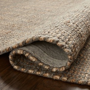 Beige Flat Weave Jute Area <b>Rug</b> Rectangle Non-Slip Backing Living Room Farmhouse Style Thin 0.2-0.4 in - Product Image 4