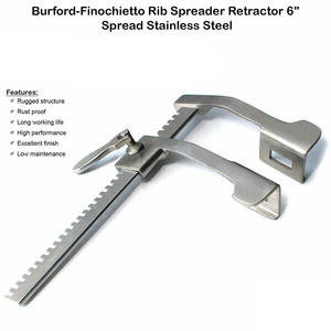 Burford Finochietto Rib Spreader Retractor Instrument Set Professional Use Manual 4 Blades 1-3/4" X 2-1/4" 12" by <b>Blush</b> surgical - Product Image 6
