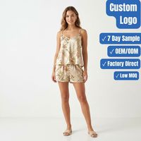 Ensemble de pyjama en satin personnalisé pour femmes, fabricant de vêtements de nuit en marque privée OEM ODM