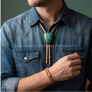 Cordón de Cuero Trenzado Natural de 5 mm, Cuerda de Cuero Genuino para Manualidades - Product Image 1