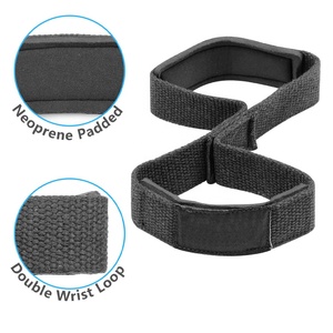 Venta al por mayor a granel figura 8 correas para levantamiento de pesas correa de levantamiento de algodón para Deadlift Pull Ups Bar correas gimnasio entrenamiento muñequeras - Product Image 2