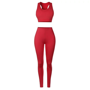 Fournisseur en gros propose des ensembles de yoga 2 pièces de haute qualité pour femmes avec logo personnalisé et service professionnel. - Product Image 1