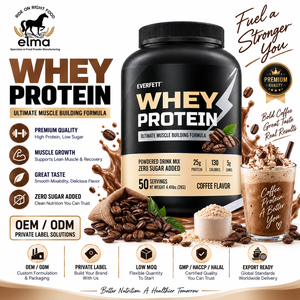 Concentrado de Proteína de Suero de Leche Elma Food 1KG Sin Azúcar Añadido 50 Porciones Fórmula de Crecimiento Muscular con BCAA Proteína en Polvo Sin GMO - Product Image 1