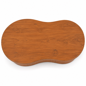 Table à manger ovale moderne en bois massif durable, design mid-century, meubles de salle à manger assemblés - Product Image 3