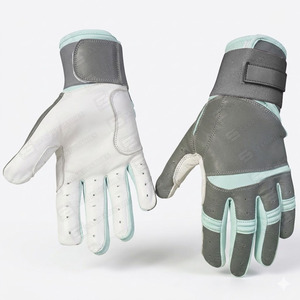 Gants de frappe de baseball en cuir véritable souple avec panneaux de protection renforcés pour les doigts et approvisionnement en gros pour les magasins d'équipements sportifs - Product Image 1