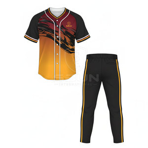 Uniforme de baseball personnalisé avec logo, respirant, à manches courtes, imprimé, léger, surdimensionné, prix abordable pour hommes - Product Image 2