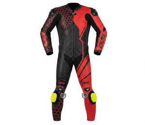 Combinaison de moto en cuir sur mesure de qualité supérieure MotoCP Racing 1 pièce, équipement de conduite avec bosse niveau 2 CE, fabriquée sur mesure - Product Image 1