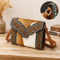 Sac bandoulière mini en cuir de vachette repoussé à la main, style western |   Style bohème fait main OEM Export Inde 2026 Pour femmes