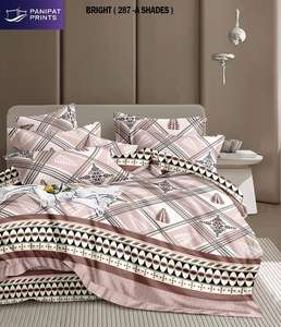 ชุดผ้าปูที่นอนไมโครไฟเบอร์ลายทางพิมพ์ลาย ขนาดคิงไซส์ 400 เส้นด้าย พร้อมผ้าปูที่นอนรัดมุมแบบมีกระเป๋าลึก ปลอกหมอน คุณภาพระดับโรงแรมและโรงพยาบาล - Product Image 5