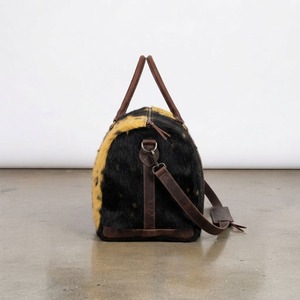 Sac de voyage en cuir de vachette de qualité supérieure, sac de sport personnalisé en cuir de vachette, sac de voyage week-end avec poche zippée en cuir de vachette OEM - Product Image 3