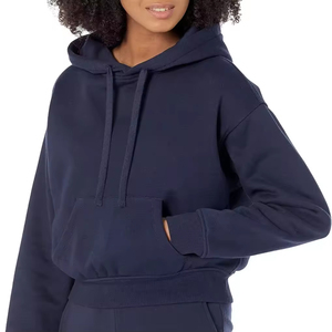 เสื้อฮู้ดครอปท็อปผู้หญิงแบบโอเวอร์ไซส์คุณภาพสูงสำหรับฤดูหนาวปี 2026 พร้อมดีไซน์ที่ปรับแต่งได้ ระบายอากาศได้ดี สไตล์สตรีทแวร์ มีจำหน่ายแล้ว - Product Image 6