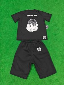 Men's Different Color <b>Short</b> Sleeve T-Shirt And <b>Shorts</b> Set With Screen Print Casual Regular Fit Jersey Fabric Summer Set - Product Image 4