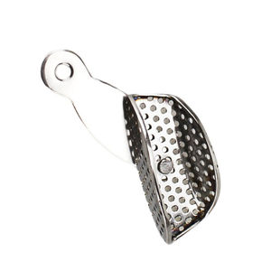 Plateaux d'empreinte dentaire manuels légers en acier inoxydable autoclavables pour prothèses dentaires, certifiés CE, pour l'hygiène buccale - Product Image 5