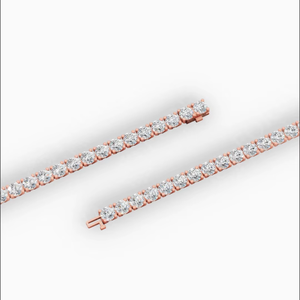 Bracelet tennis en or 18 carats avec diamants ronds cultivés en laboratoire |   Bracelet élégant à quatre maillons |   Bijoux fins, cadeau d'anniversaire pour femmes - Product Image 2