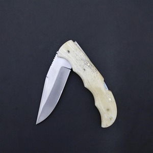 Black Smith 1987 FK-7668 Industrial Grade Clip Point Folding <b>Knife</b> D2 Steel Blade <b>Bone</b> <b>Handle</b> 6.5 Inch Overall Length for - Product Image 2