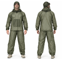 Ensemble de protection anti-insectes pour la chasse en gros : veste et pantalon légers et respirants avec capuche et voile facial