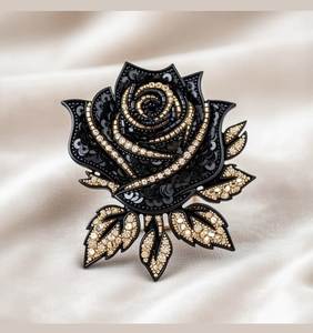 MD HANDICRAFTS Artisan Handcrafted Embroidery Beaded Brooch for Children's/Unisex/Women's/Men's-Wedding/Party Jewelry Model - Product Image 2