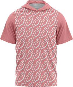Camiseta con Capucha para Hombre, Diseño Geométrico, 100% Poliéster, Impresión por Sublimación, Secado Rápido, Manga Corta, Estilo Casual, Corte Regular, para Primavera - Product Image 6