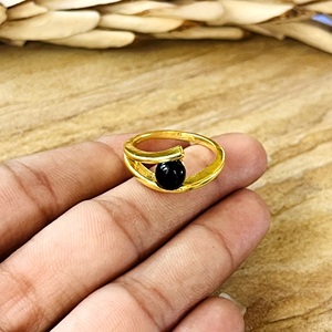 Latest Design Onyx <b>Rings</b> Minimalist Brass <b>Ring</b> for Women 18k Gold Plated Geometric Bypass <b>Dainty</b> <b>Ring</b> For Wholesale/OEM/ODM - Product Image 5