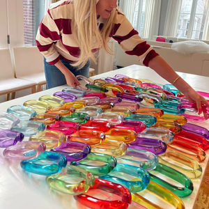 Modern Resin Link Chain Decorative <b>Coffee</b> <b>Table</b> Accessory Handmade Resin Link Chain Elegant <b>Table</b> Accent at cheap price - Product Image 1