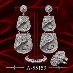 Fashion Round Layered Drop <b>Earrings</b> with <b>Chains</b> – Gold & Silver Plated Statement Jewelry 55155 - Product Image 4