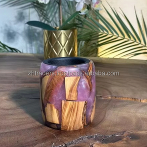 Quemador de Incienso Moderno de Resina y Madera, Mubkhar Hecho a Mano de Alta Calidad para Fragancia del Hogar y Colección de Ramadán al por Mayor - Product Image 1