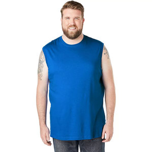 Men's <b>Tie</b> Dye Sleeveless Tank <b>Top</b> O-Neck Casual Knitted Blue <b>White</b> Pattern - Product Image 3