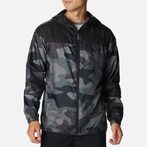 <b>Men</b> Hooded Windbreaker <b>Jacket</b> Camouflage Print Lightweight Zipper Closure Casual Spring Outdoor Wear - Product Image 1
