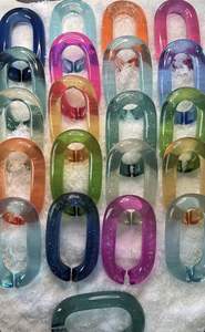 งานศิลปะและงานฝีมือ อะคริลิกอีพ็อกซี่เรซิ่น ตกแต่งผนังด้วยโซ่หลากสี ขนาดใหญ่ โปร่งใส โซ่อีพ็อกซี่เรซิ่นสำหรับแขวนผนัง - Product Image 6