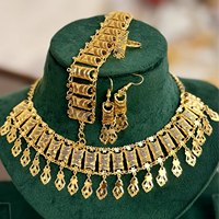2024 Best Buy 24K Plaqué Or Style Vintage Fabricant Indien Inspiré Ensembles de Bijoux de Mode Comores Mayotte-Cuivre Cadeau Prêt