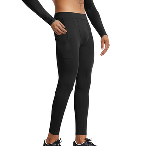 High Stretchable Men's Mid Waist Solid Compression <b>Leggings</b> Tights <b>with</b> Side <b>Pockets</b> Gym Fitness <b>Workout</b> Athletic Pants - Product Image 2