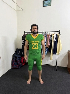 Personnalisez votre propre uniforme de football américain, ensemble de vêtements d'équipe respirant en polyester et spandex - Product Image 3