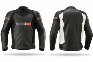 Chaqueta de Motociclismo de Cuero Personalizada para Hombre, Acolchada y Blindada, Protección de Alta Velocidad, Equipo de Carreras, Chaquetas de Cuero con Paneles de Malla - Product Image 2