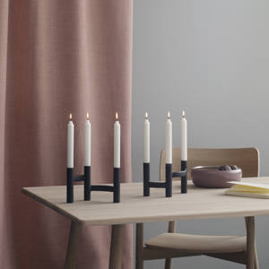 Candélabre nordique en métal noir à 3 bras, style moderne et minimaliste, porte-bougie conique en fer pour centre de table de mariage, décoration de table de luxe pour la maison - Product Image 5