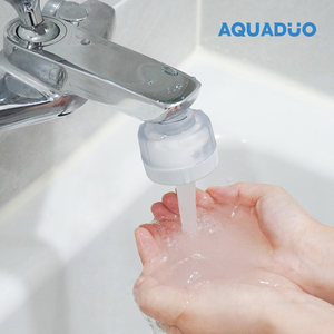 Tête de filtre à eau pour robinet AQUADUO, design moderne en plastique, finition chromée, utilisation en salle de bain, installation à un seul trou - Product Image 5