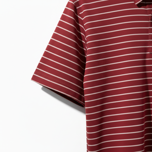 Premium Men's Red Striped Casual Jersey Summer Shirt Lightweight Breathable Quick Dry UV Protection 100% Cotton Button <b>Down</b> - Product Image 2