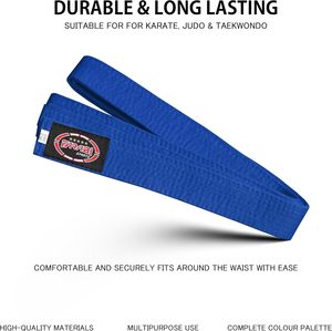 Ceinture de karaté Farabi Sports, ceinture d'arts martiaux en coton, légère, douce, logo personnalisé disponible, 240 cm-280 cm - Product Image 3