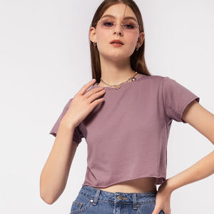 T-shirts courts pour femmes de haute qualité, 100% coton, vêtements de yoga, coupe ajustée, respirants, manches courtes, t-shirts courts pour femmes - Product Image 3