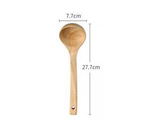 Wooden Kitchen <b>Utensil</b> Set Natural Wooden Cooking Spoons & Spatula Eco Friendly Kitchen Tools Handmade Wood <b>Utensils</b> Cooking - Product Image 3