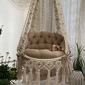 <b>Macrame</b> hangessel,<b>macrame</b> swing,handmade decorasion,gardens swing,gardens decor,<b>macrame</b> chair - Product Image 1