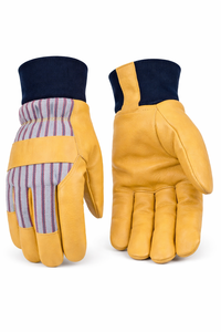 Gants isolés en cuir pour travaux extérieurs, conception antidérapante durable, fabrication OEM pour les acheteurs du secteur de la construction et du travail - Product Image 4